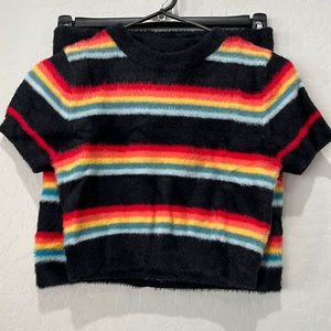 Forever 21 size L fuzzy sweater top and skirt